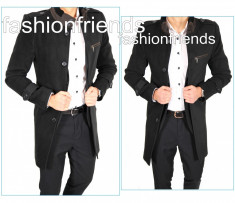 Palton tip ZARA fashion negru- Palton barbati - Palton slim fit - Palton casual - Palton office - CALITATE GARANTATA - cod produs: 3154 foto