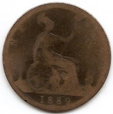 Marea Britanie 1 Penny 1889 foto