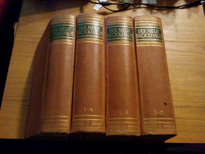 DER NEUE BROCKHAUS - 4 volume - editate 1937-1939 foto