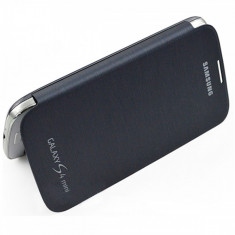 Husa neagra flip neagra Samsung Galaxy S4 mini foto