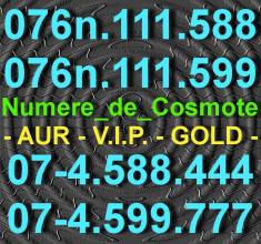 Cartela Cartele Numar Numere_AUR_VIP_PLATINA_GOLD_USOR_USOARE_SPECIALE_Cosmote__07-9.111.588__07-9.111.599__07-4.588.444__07-4.599.777___50_Lei_Bucata foto