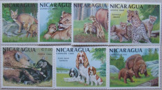 NICARAGUA 1988 - ANIMALE SALBATICE, 7 VALORI NEOBLITERATE - E1162 foto