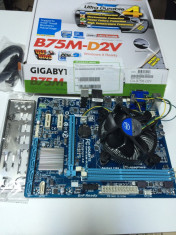 Kit Placa baza LGA 1155 Gigabyte B75M-D2V + CPU I5 2400 3.1Ghz/3.4Ghz + Cooler foto