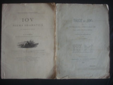 G. O. GARBEA - IOV POEMA DRAMATICA {1898, cu 16 ilustratiuni in textu} + TALCU LUI IOV SAU EXPUNERE ANALITICA A POEMEI CU ACELASI NUME {1898} foto