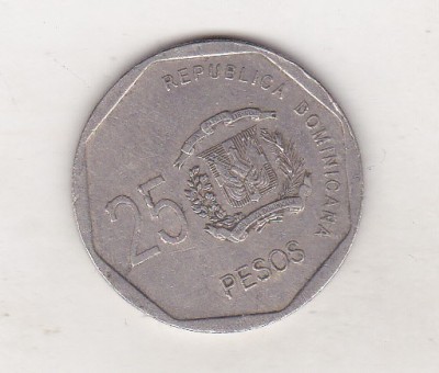 bnk mnd Republica Dominicana 25 pesos 2008 foto