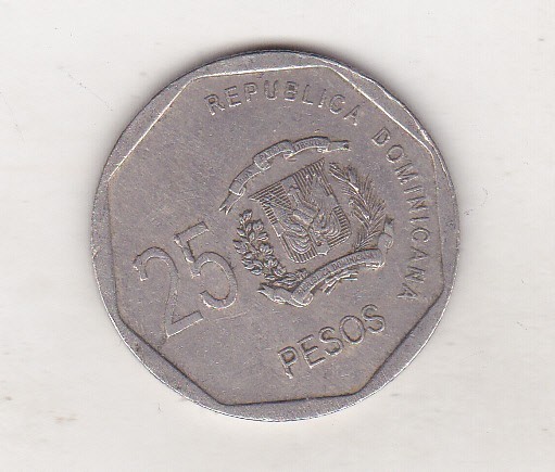 bnk mnd Republica Dominicana 25 pesos 2008