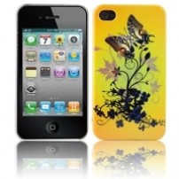 Husa plastic Apple iPhone 4 Butterfly galbena foto