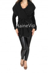 Palton dama negru Noir 1140 tip Zara - Model nou foto