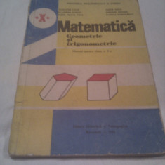 MATEMATICA GEOMETRIE SI TRIGONOMETRIE MANUAL CLASA X