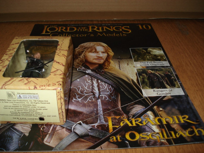 1233.Figurina din plumb - LOTR - FARAMIR at Osgiliath + revista scara 1:29