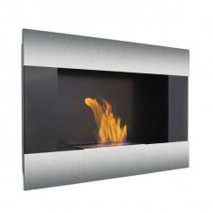 Semineu bioethanol, inox/black, Seria LUX Florence foto