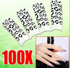 Tipsuri tips unghii false diferite modele set 100 buc UV gel foto