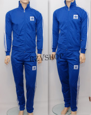 Trening ADIDAS Slim Fit matlasat (Grosut - Albastru) - Buzunare cu fermoar - Model toamna - iarna 2014 foto