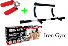 Iron Gym Bara MULTIFUNCTIONALA pentru TRACTIUNI, FLOTARI, ABDOMENE + FLEXOR foto