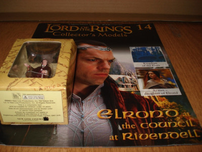 Figurina din plumb - LOTR - ELROND at the Council at Rivendell + revista 1:29 foto