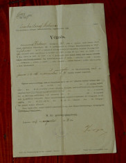 Document act vechi in Limba maghiara din Banat cu stampila Lugoj 1904 foto