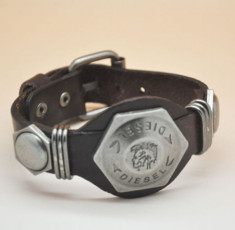 Bratara DIESEL Piele - Punk Rock Style - Unisex foto