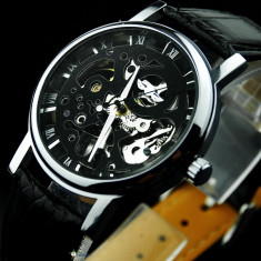 Ceas WINNER Full Skeleton Mecanic / Automatic , Curea Piele , Barbatesc foto