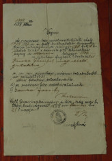 Document act vechi in Limba maghiara din Banat cu stampila Oravita anul 1899 !!! foto