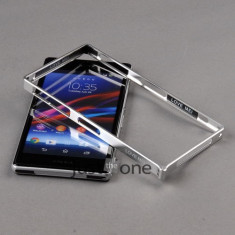 Bumper aluminiu argintiu Sony Xperia Z1 L39H + folie protectie ecran + expediere gratuita Posta foto