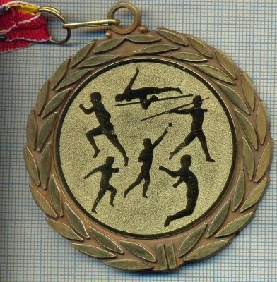 ATAM2001 MEDALIE 311 - SPORTIVA - CAMPIONATELE INTERNATIONALE DE ATLETISM ALE ROMANIEI - BUCURETI 2009- PANGLICA TRICOLORA -starea care se vede foto