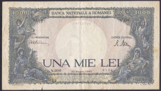 Bancnota Romania 1.000 Lei 20 martie 1945 - P52 VF+ foto