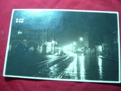 Ilustrata - Bucurestiul noaptea , interbelica foto