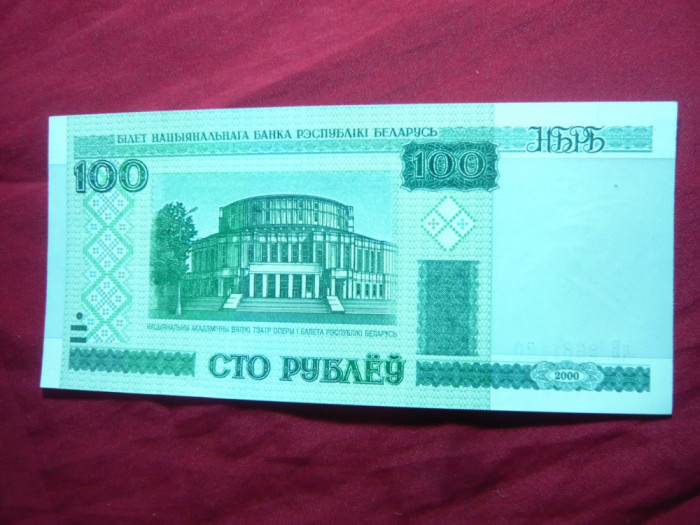 Bancnota 100 Ruble 2000 Belarus , cal.NC