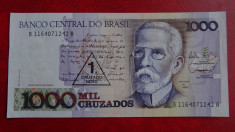 Bancnota straina - Brasil 1000 Mil Cruzados Cu supratipar #542 foto