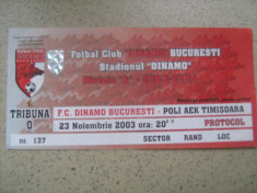 Dinamo Bucuresti - Poli AEK Timisoara (23 noiembrie 2003) foto