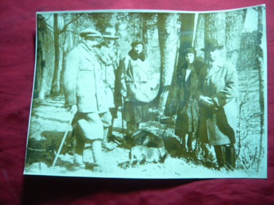Fotografie de presa - Regele Boris al Bulgariei si Printul Wurttenbergului -la Vanatoare 1933 foto