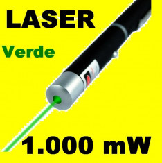 Laser Verde Pointer 1000mW raza 3 km - SUPER PRET! foto