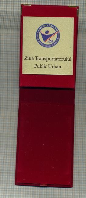 ATAM2001 MEDALIE 334 - PLACHETA -ASOCIATIA SPORTIVA RATB(REGIA AUTONOMA DE TRANSPORT BUCURESTI)- ZIUA TRANSPORTATORULUI URBAN-starea care se vede