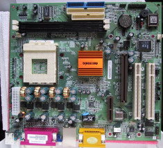 Placa de baza Matsonic MS8308EP - 2 x SDRAM PC133, AGP, sunet, LAN, video - socket A / 462 - impecabila - ofer PROBA !!! foto