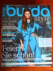 REVISTA MODA CU TIPARE , BURDA , NR. 12 / 2009 foto