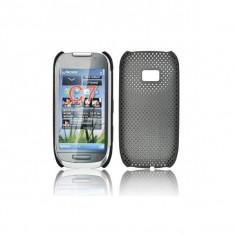 Husa perforata Nokia C7 neagra foto