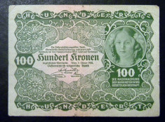 Austria 100 Kronen 1922 [1] foto