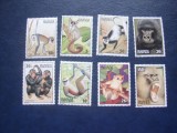 Rwanda 1978 fauna maimute MI 922-929 MNH, Nestampilat