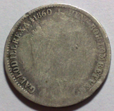 1/4 Florin 1860 B, Ag 52%, 5,34 g, Austria foto