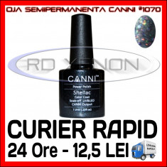 OJA SEMIPERMANENTA (PERMANENTA) BRILLIANT BLACK #1070 CANNI - MANICHIURA UNGHII FALSE - PRET MINIM, CALITATE GARANTATA foto