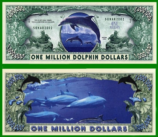 USA 1 Million Dollars Delfin UNC