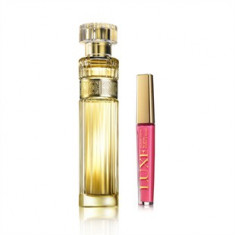 Set AVON Luxe (parfum 50 ml+luciu buze luxe nuante luxurious red) foto