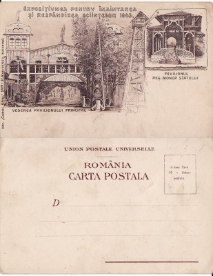 Bucuresti-Expozitiunea pentru inaintarea si raspandirea stiintelor- litografie 1903 foto