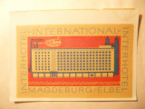 Eticheta Reclama -Hotel International Magdeburg Elba ,11x7,8 cm