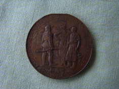 Medalia &amp;quot;Expozitiunea Generala Bucuresti 1906 (Carol I si Traian) - veriga rupta foto