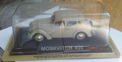 Macheta Moskvitch 400 1947 - DeAgostini Masini de Legenda 1/43 foto