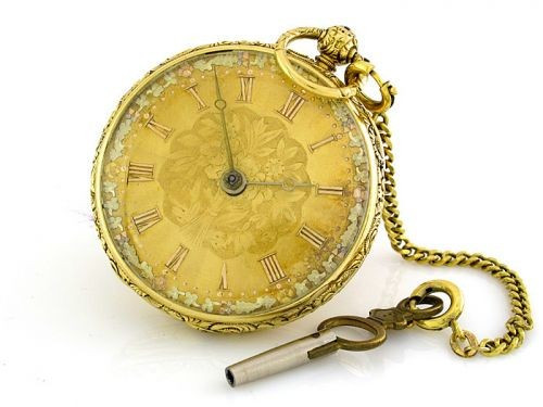 Ceas de buzunar aur18k englezesc cu cheie anul 1880.. | Okazii.ro