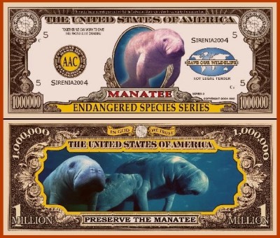 USA 1 Million Dollars Manatee UNC foto