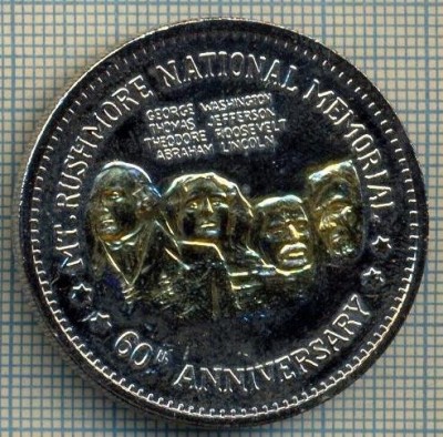 ATAM2001 MEDALIE 366 - MT. RUSHMORE MEMORIAL - 60TH ANIVERSARY -1925-1985 -DOUBLE EAGLE -COMEMORATIVE-STATELE UNITE ALE AMERICII - starea care se vede foto