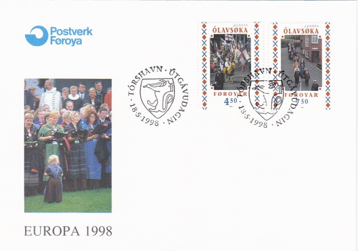 CEPT 1998 ,FDC ,Faroyar.